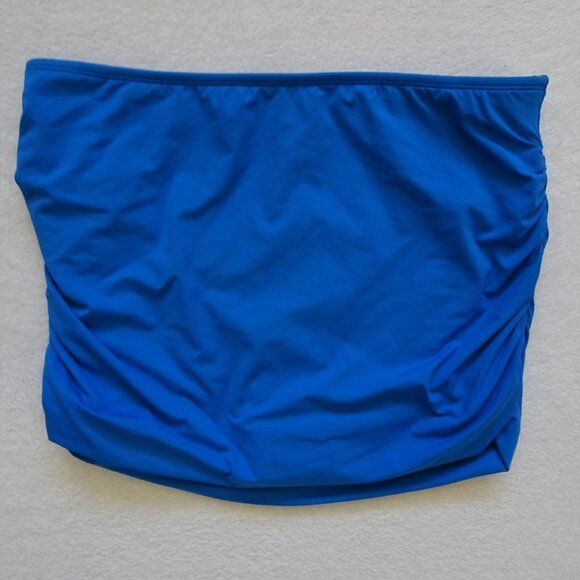 Jantzen Two Piece Swim Suit Women's Size 16 Blue Bandeau Top Swim Skirt - Picture 6 of 9